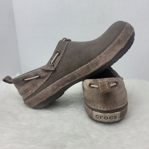 Crocs Surrey Suede Slip On Clog Shoes Size 8 - Picture 6 of 10